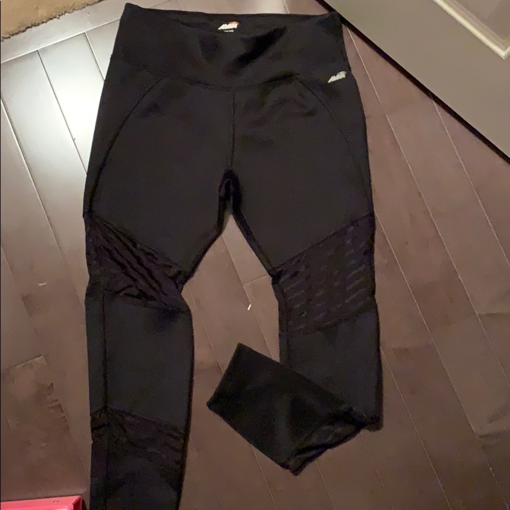 Avita Black Mesh Leggings